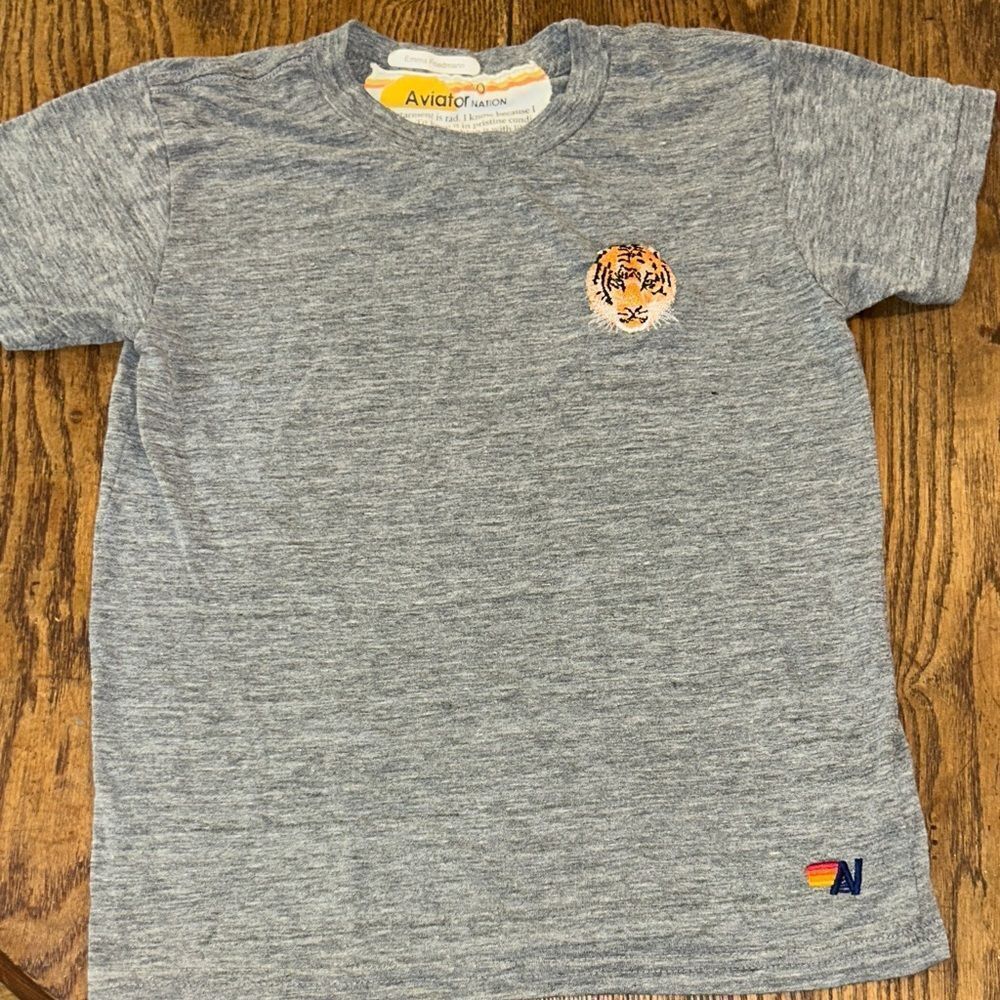 Aviator Nation 🌈 Tiger 🐯 🐅 Patch T-Shirt Made in 🇺🇸